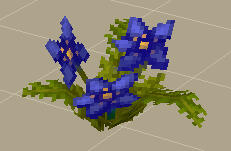 Blue flower version of fern